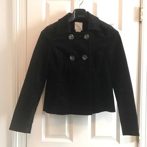 Old Navy Cropped Jacket.  Black Velvety